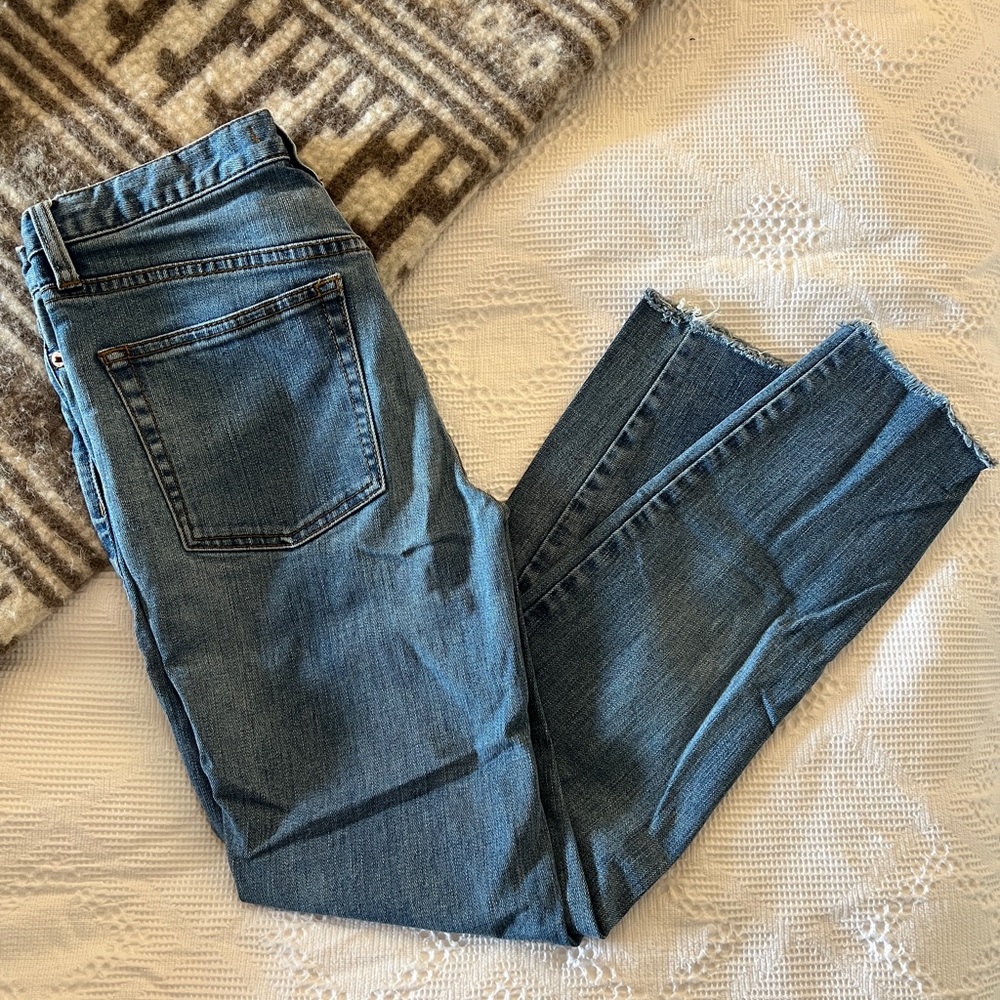 Free people cut off high rise medium wash denim. Size 27